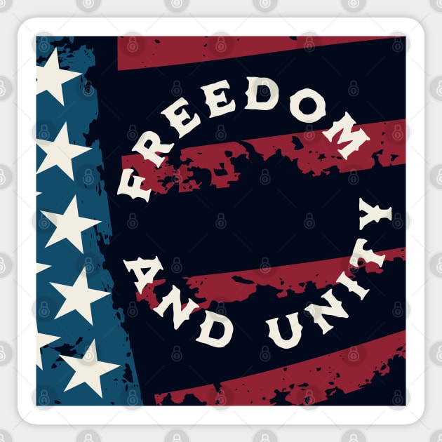 American Flag Freedom & Unity Sticker by LB35Y5